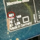 Seitenspiegel links Mercedes Benz A Klasse W168 Farbcode 801 Mangrovengrün Grün