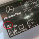 Motorhaube Mercedes Benz A-Klasse W168 Farbcode 757 Kumulusgrau Metallic