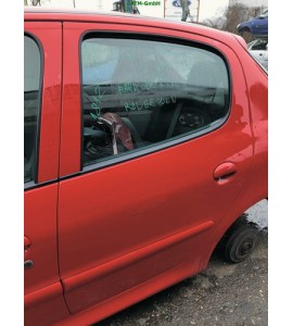 Tür hinten links Peugeot 206+ 5 türig Farbcode KKN Farbe Rouge Aden Rot