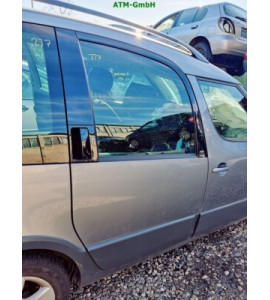 Tür hinten rechts Skoda Roomster Farbcode LF8L Platin Grau Steel Grey Metallic