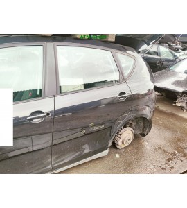 Tür hinten links Seat Altea Farbcode LC9Z Farbe Schwarz Black Magic Pearl