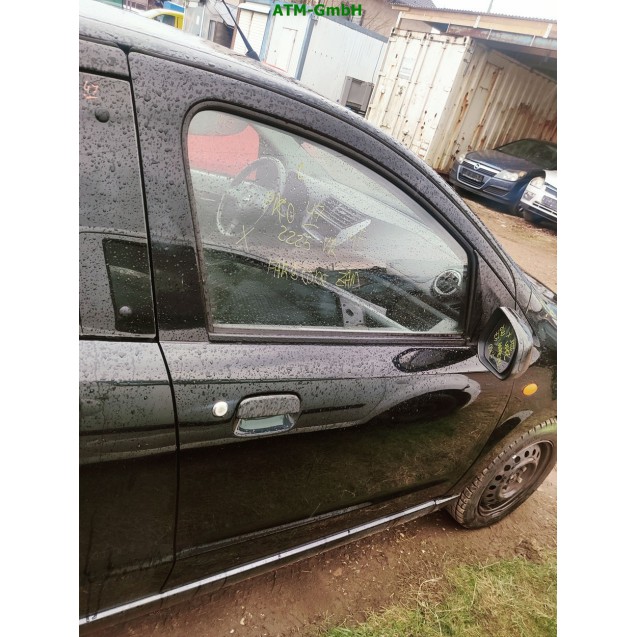 Tür vorne rechts Nissan Pixo Farbcode ZAM Farbe Schwarz Midnight Black Pearl