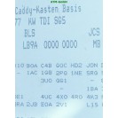 Tür hinten rechts Beifahrerseite VW Caddy III Farbcode LB9A Farbe Candyweiß