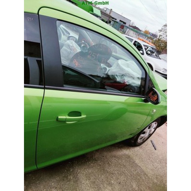 Tür vorne links Opel Corsa D S07 3 türig Farbcode Z30P GLE Apfelgrün P2 Grün