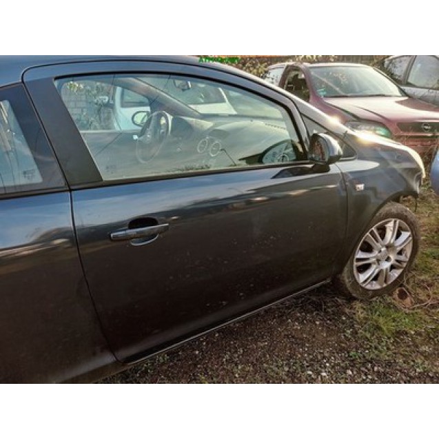 Tür rechts Opel Corsa D 3 türig Farbcode Z168 4XU Farbe Blau Metro Perl M2