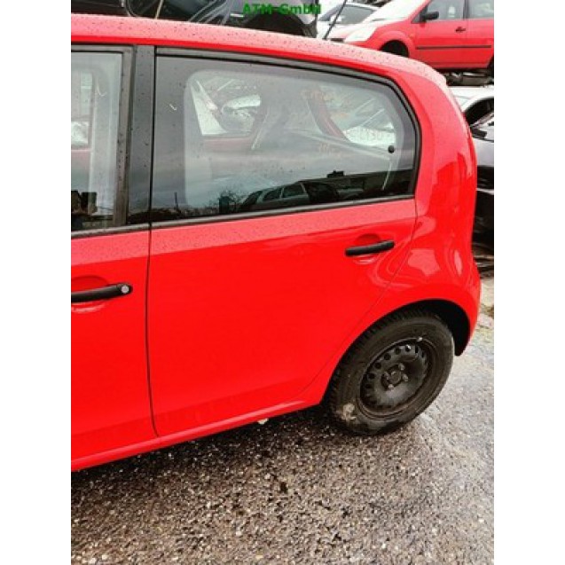 Tür hinten links Skoda Citigo Farbcode LY3D Farbe Tornadorot Rot