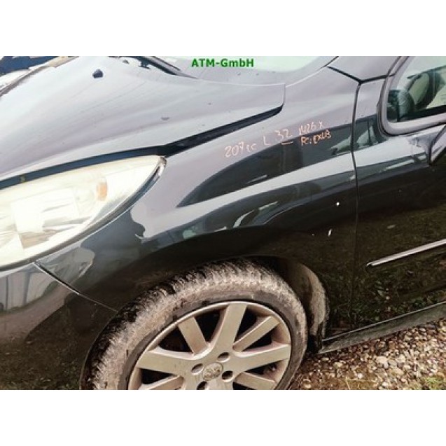 Kotflügel links Peugeot 207 CC Farbcode EXL Schwarz Obsidien Metallic