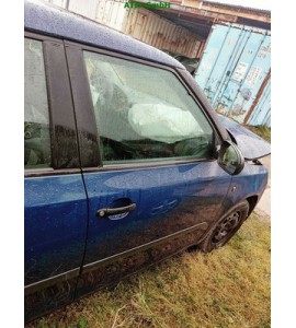 Tür vorne rechts Skoda Fabia 2 II  Farbcode 4711 LF5A Farbe Blau Pacific Blue