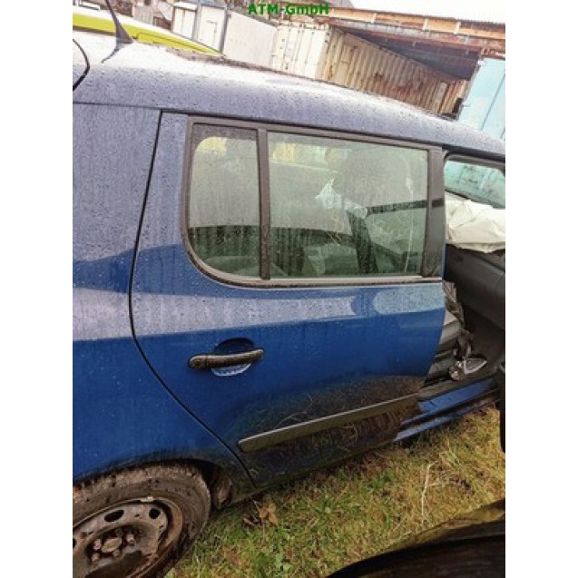 Tür hinten rechts Skoda Fabia 2 II Farbcode 4711 LF5A Farbe Blau Pacific Blue