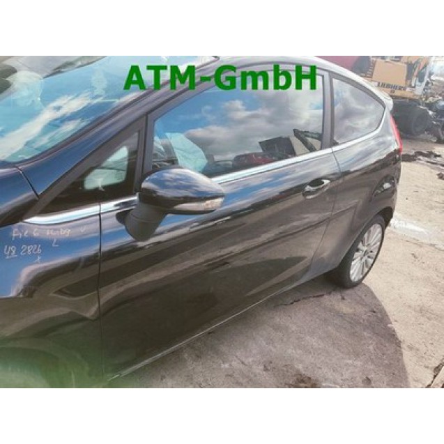 Tür links Ford Fiesta 6 VI 3 türig Farbcode D9 Schwarz Pantherschwarz Metallic