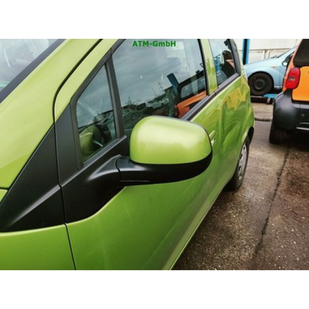 Außenspiegel Seitenspiegel links Chevrolet Spark Fahrerseite Grün elektrisch