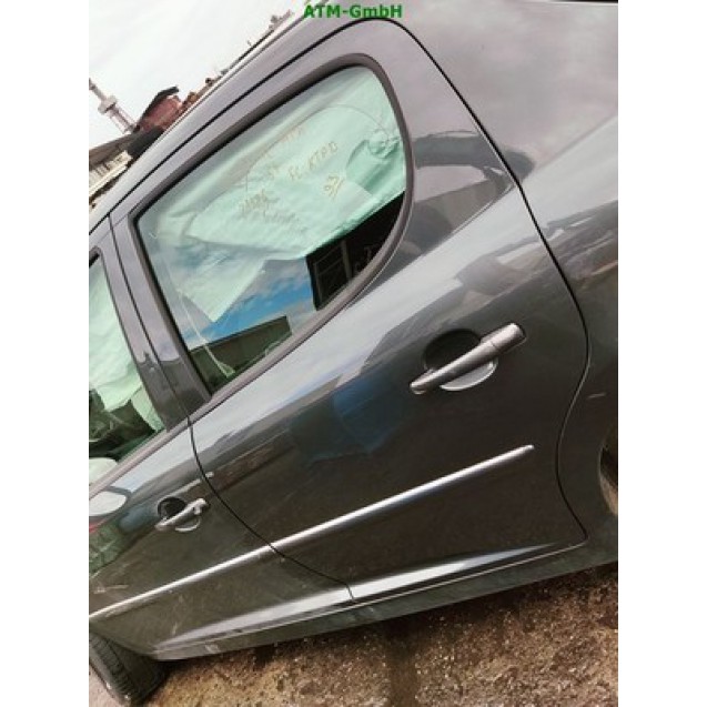 Tür hinten links Peugeot 207 Farbcode KTP Grau Shark Metallic
