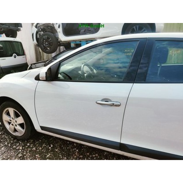 Tür vorne links Renault Megane 3 III 5 türig Farbcode DV369 Blanc Glacier Weiss