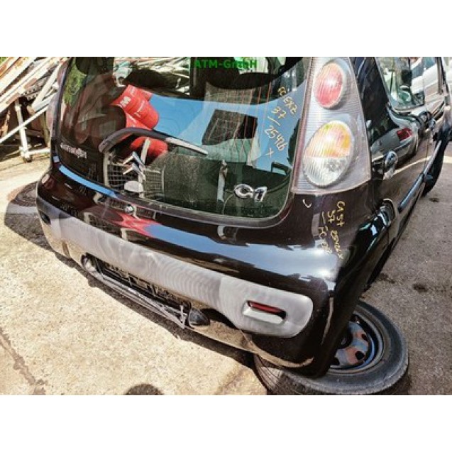 Stoßstange hinten Citroen C1 Farbcode EXZ Farbe Schwarz Metallic