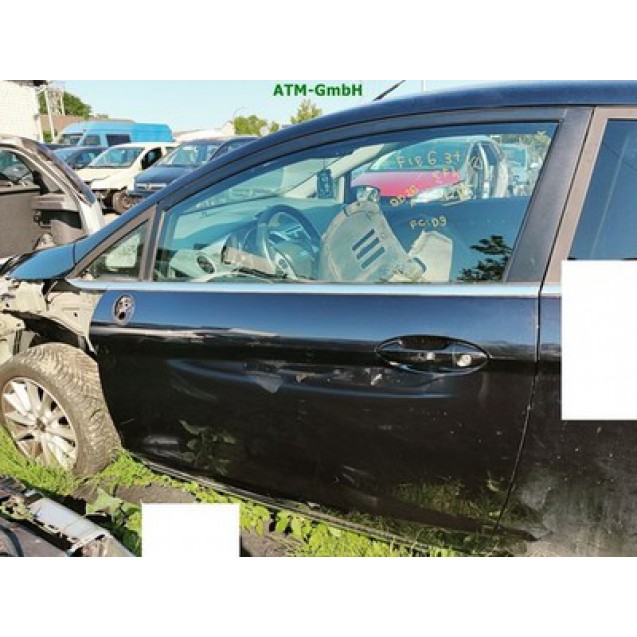 Tür links Ford Fiesta 6 VI 3 türig Farbcode D9 Schwarz Pantherschwarz Metallic