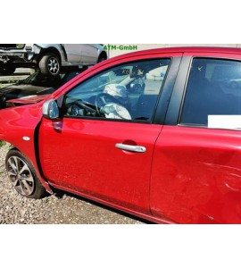 Tür vorne links Nissan Micra 4 IV K13 5 türig Farbcode AY AY4 Red Rot Metallic
