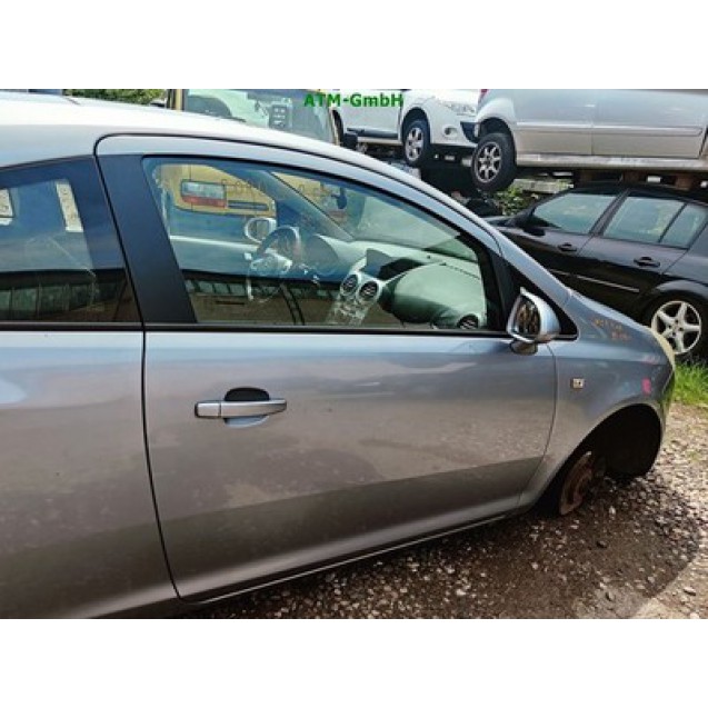 Tür vorne rechts Opel Corsa D 3 türig Farbcode Z163 Lichtsilber Metallic M2