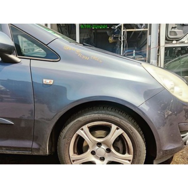Kotflügel rechts Beifahrerseite Opel Corsa D Farbcode Z168 4XU Metroblau Metro
