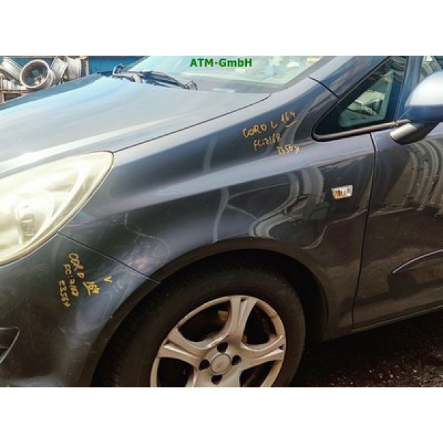 Kotflügel links Opel Corsa D Farbcode Z168 4XU Metroblau Metro M2 Fahrerseite