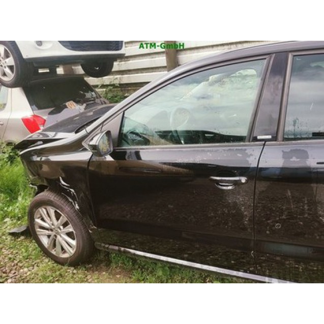 Tür vorne links VW Polo 6R Farbcode L041 Schwarz Brillantschwarz Uni