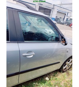 Tür vorne rechts Skoda Fabia 2 II Kombi Farbcode LA7W Brilliant Silber Metallic