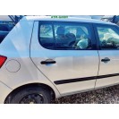Tür hinten rechts Skoda Fabia 2 II Farbcode LA7W Reflexsilber Metallic