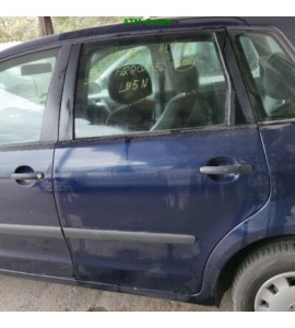 Tür VW Polo 9N 5 türig hinten links Farbcode LB5N Indigo Blau Perleffekt