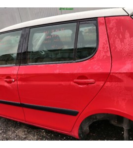 Tür Skoda Fabia 2 hinten links Farbcode 8151 Corridarot Rot Beifahrerseite