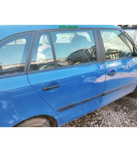 Tür hinten rechts Skoda Fabia 2 II Kombi Farbcode LF5K Blau Dynamicblau