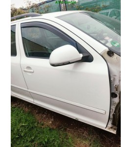 Tür vorne rechts Skoda Octavia 2 Kombi Farbcode LF9E Candyweiss Bila Blanco