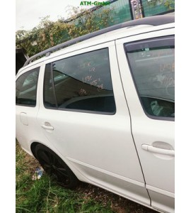 Tür hinten rechts Skoda Octavia 2 Kombi Farbcode LF9E Candyweiss Bila Blanco