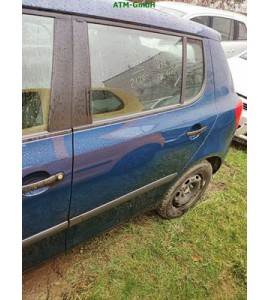 Tür hinten links Skoda Fabia 2 II Farbcode 4711 LF5A Farbe Blau Pacific Blue