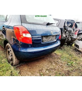 Stoßstange hinten Skoda Fabia 2 II Farbcode 4711 LF5A Farbe Blau Pacific Blue