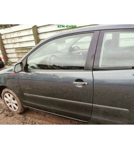 Tür vorne links VW Polo 9N3 III 3 türig Farbcode LC7V Blau Anthrazit Pearl