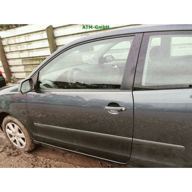 Tür vorne links VW Polo 9N3 III 3 türig Farbcode LC7V Blau Anthrazit Pearl