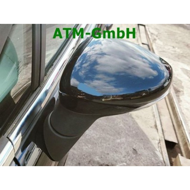 Seitenspiegel links Ford Fiesta 6 VI Farbcode D9 Schwarz Pantherschwarz Metallic