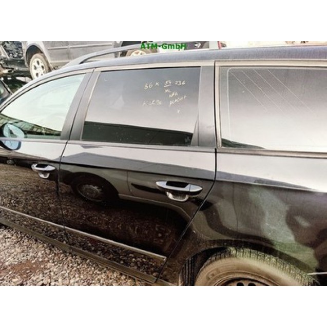 Tür hinten links VW Passat B6 3C5 Kombi Farbcode LC9X Schwarz Deep Black Pearl