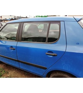 Tür hinten links Skoda Fabia 2 II 5 türig Farbcode 4590 LF5K Dynamicblau Dynamic