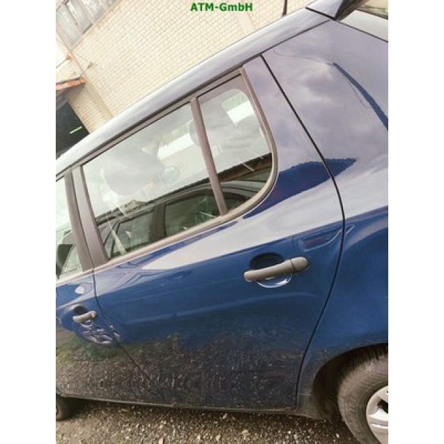 Tür hinten links Skoda Fabia 2 II Farbcode LF5A Pacific Blue Blau Modra Pacific
