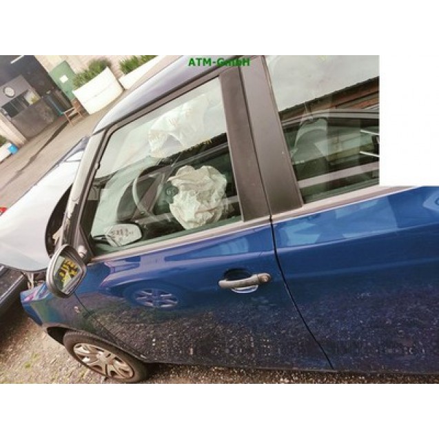 Tür vorne links Skoda Fabia 2 II Farbcode LF5A Pacific Blue Blau Modra Pacific