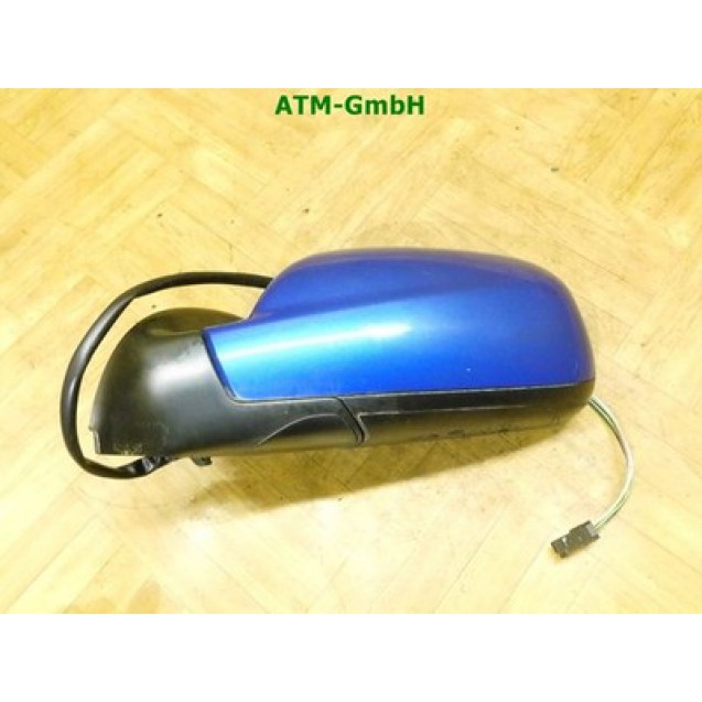 Seitenspiegel links elektrisch Peugeot 307 Farbcode KMFD Blau Recife Metallic