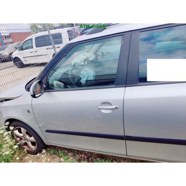 Tür vorne links Skoda Fabia 2 II Kombi Farbcode LA7W Brilliant Silber Metallic