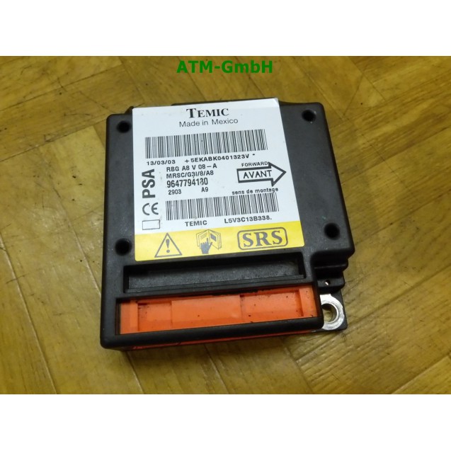 Airbagsteuergerät Steuergerät Citroen C3 Temic 9647794180