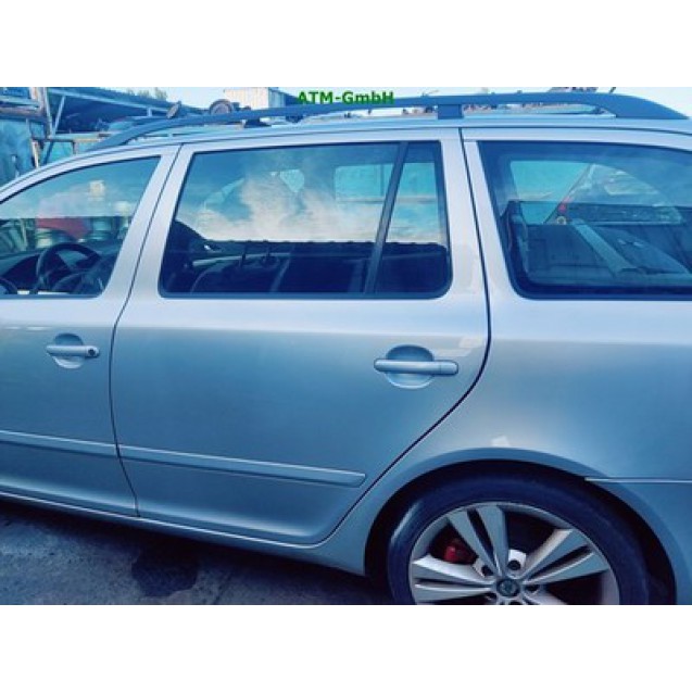Tür hinten links Skoda Octavia 2 II Farbcode 9156 LA7W Reflexsilber Metallic