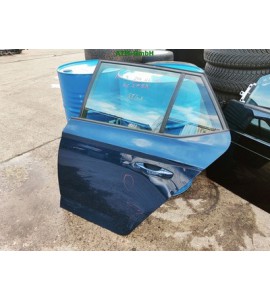 Tür hinten links Skoda Fabia 3 III Farbcode LF5A Farbe Pacific Blau Blue Azul